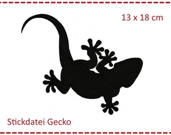 Embroidery file Gecko 13x18 filling stitch