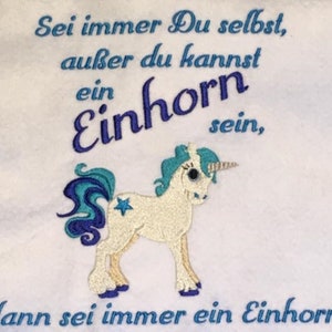 Sei ein Einhorn Stickdatei 20x20 Bild 2