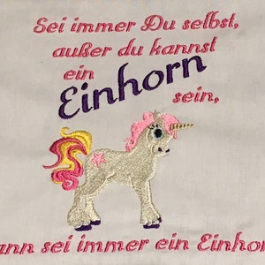 Sei ein Einhorn Stickdatei 20x20 Bild 3