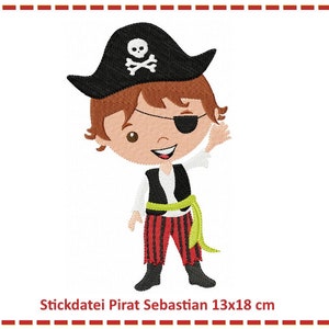 Embroidery file Pirate Sebastian 13x18