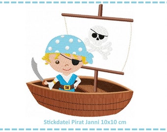 Fichier de broderie Pirate Janni 10x10