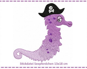Embroidery file Seahorse 13x18