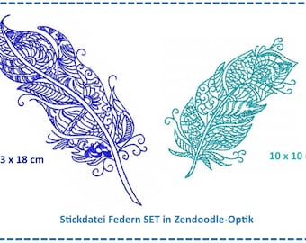 Spring Zendoodle embroidery file SET