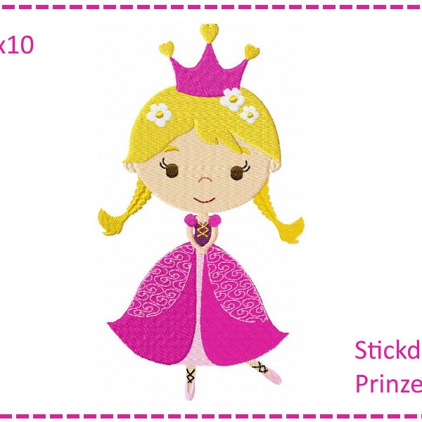 Prinzessin 10x10 Stickdatei