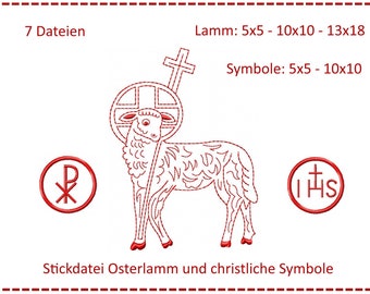 Osterlamm und christliche Symbole