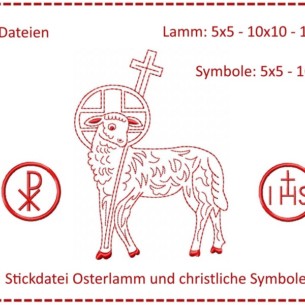 Osterlamm und christliche Symbole