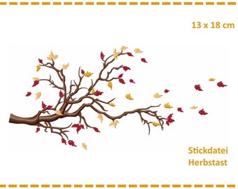 Autumn branch embroidery file 13x18