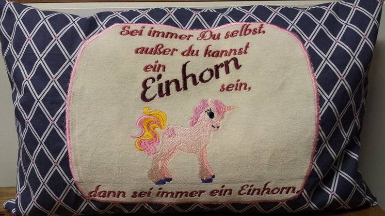 Sei ein Einhorn Stickdatei 20x20 Bild 4