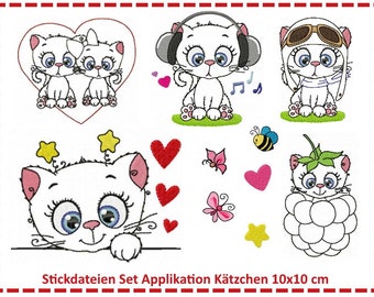 Embroidery File Set Kitten 10x10