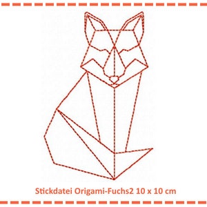 Embroidery file Origami Fuchs2 10x10