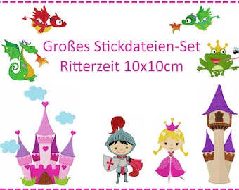 Großes Set "Ritterzeit" 10x10 Stickdatei