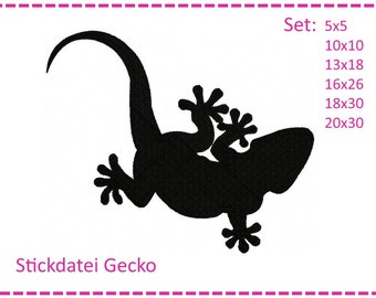 Embroidery file Gecko SET filling stitch
