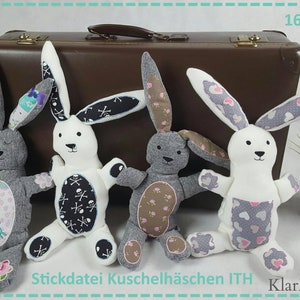 Embroidery file cuddly bunny ith 16x26