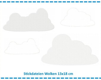 Embroidery files Clouds 13x18