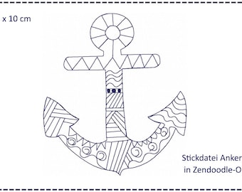 Anchor Zendoodle embroidery file 10x10