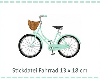 Stickdatei Fahrrad 13x18