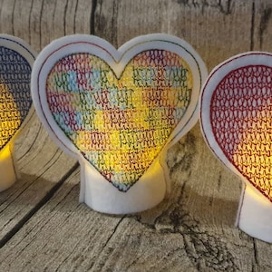 Tealight cover heart ITH embroidery file 10x10 image 1