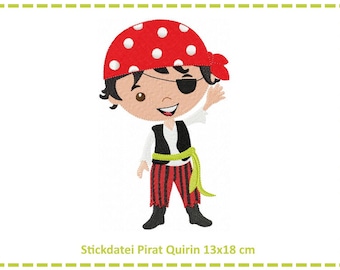 Embroidery file Pirate Quirin 13x18