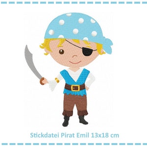 Embroidery file Pirate Emil 13x18