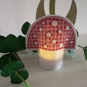Tealight cover fly agara embroidery file ITH 10x10