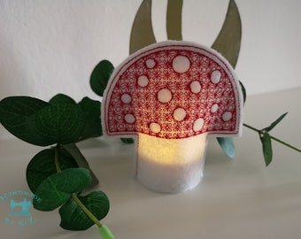 ティーライト カバー ベニテングタケ刺繍ファイル ITH 10x10