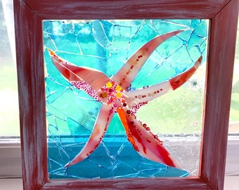 Star Fish Starfish Coral Mosaic Mar Coral Vidta Arte OOAK