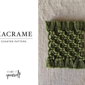 Macrame coasters pattern, modern macrame patterns by KNOT it Yourself image 1