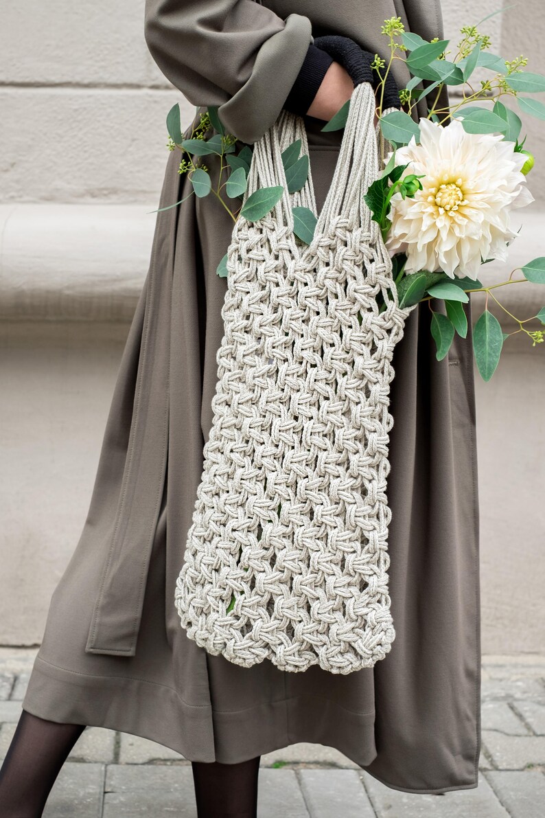 macrame tote bag diy