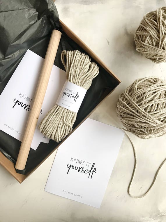 Boho Macrame DIY Kit Macrame Wall Hanging Do It Yourself Etsy