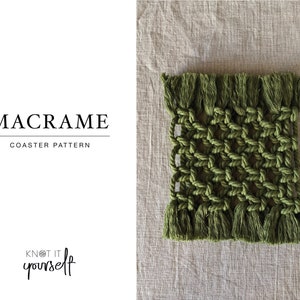 Macrame coasters pattern, modern macrame patterns by KNOT it Yourself image 6