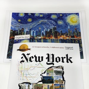 New York, New York print, Print Album, New York watercolor, art album, 32 unique artwork