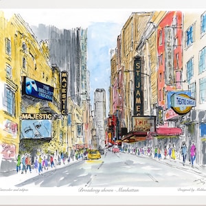 Broadway theatre, or Broadway, Broadway Show ,Broadway , New York, by awarded  artist Melixah