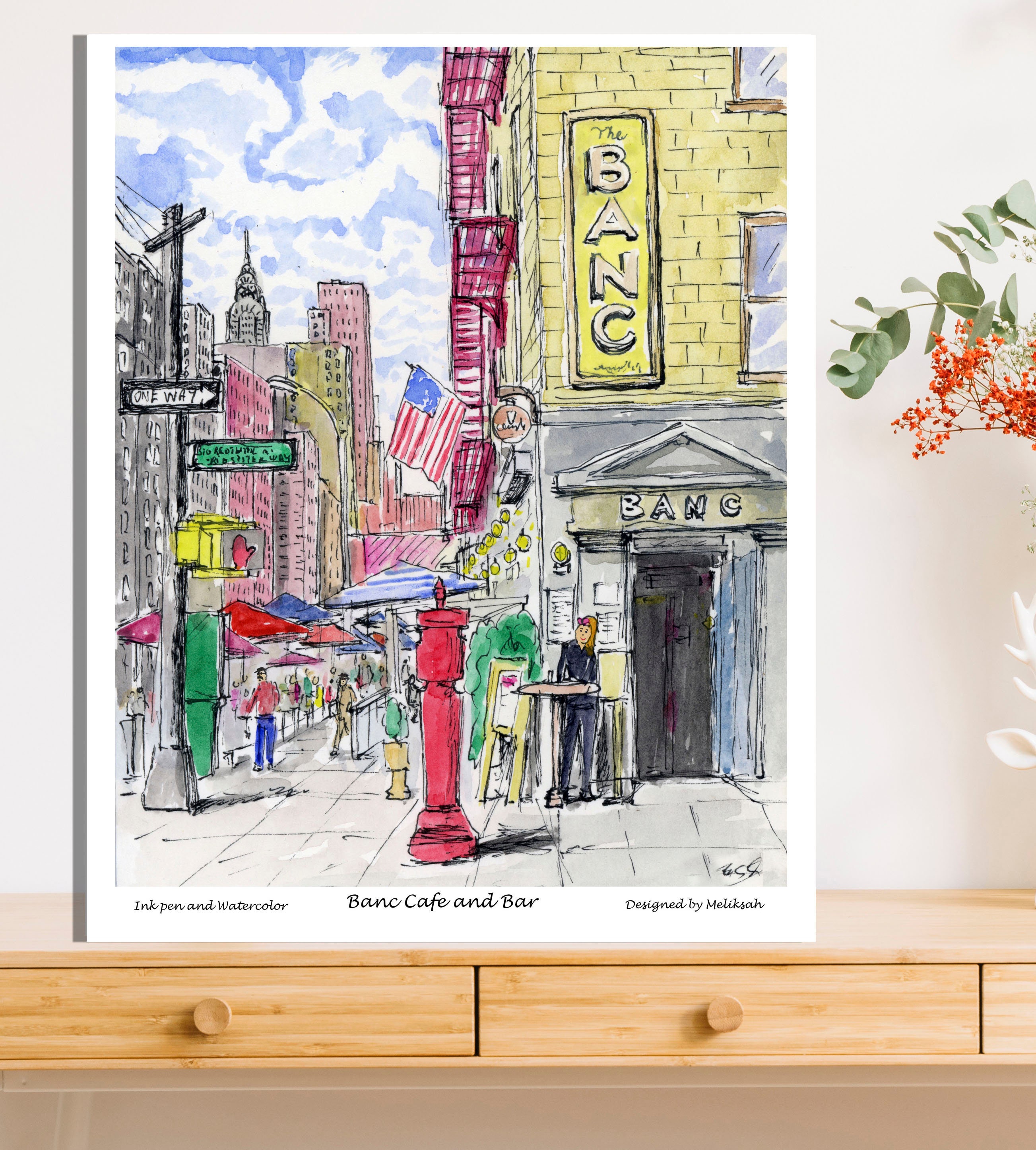 New York, the Banc Bar Café, Banc Cafe and Bar, Wall Decor, Print