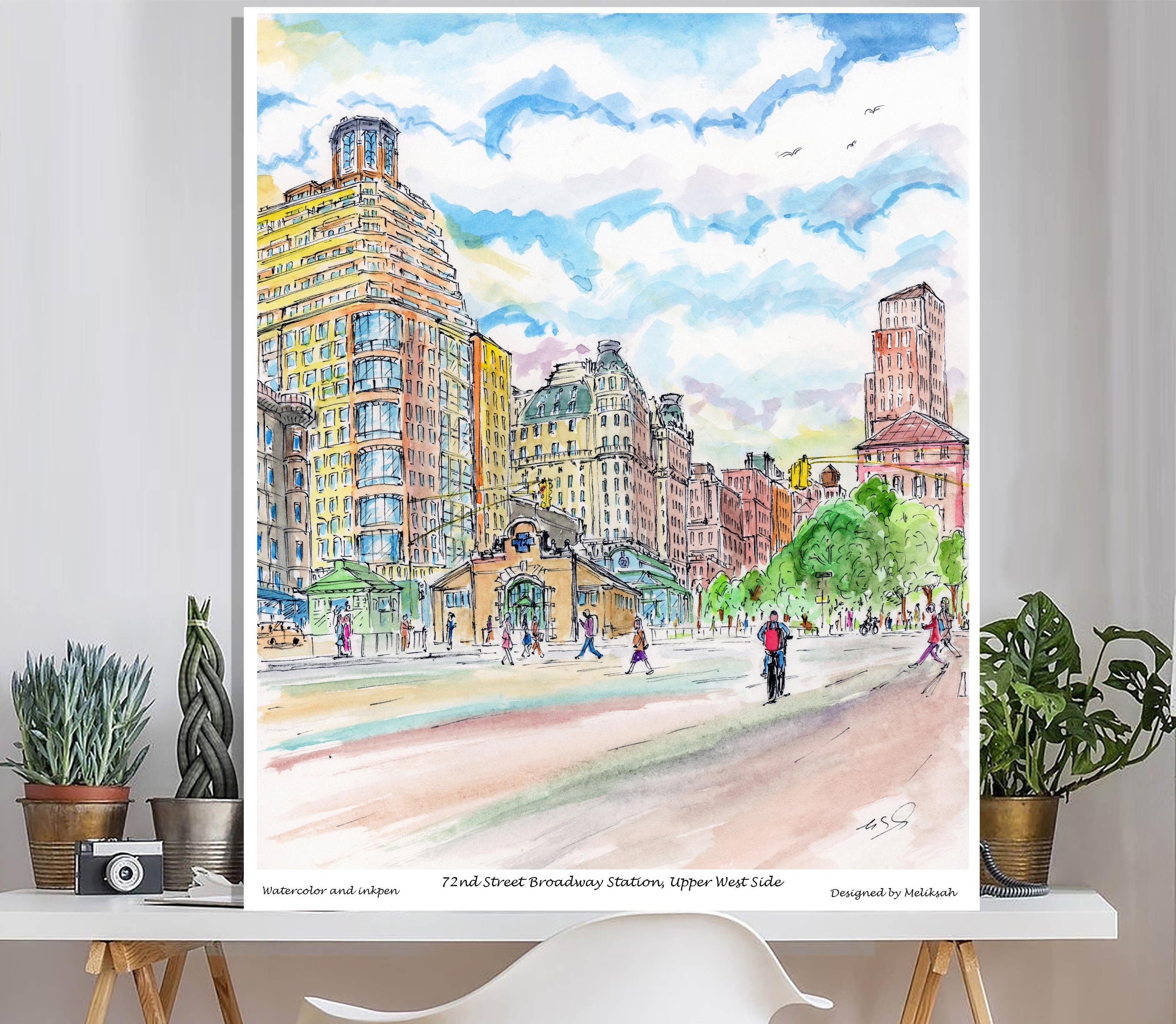 正規代理店 Upper West Subway Boradway Nd 72 Old, Beautiful Side, 絵画