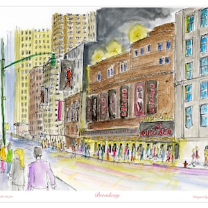 Broadway theatre, Chicago , or Broadway, Broadway Show ,Broadway , New York, by awarded  artist Melixah