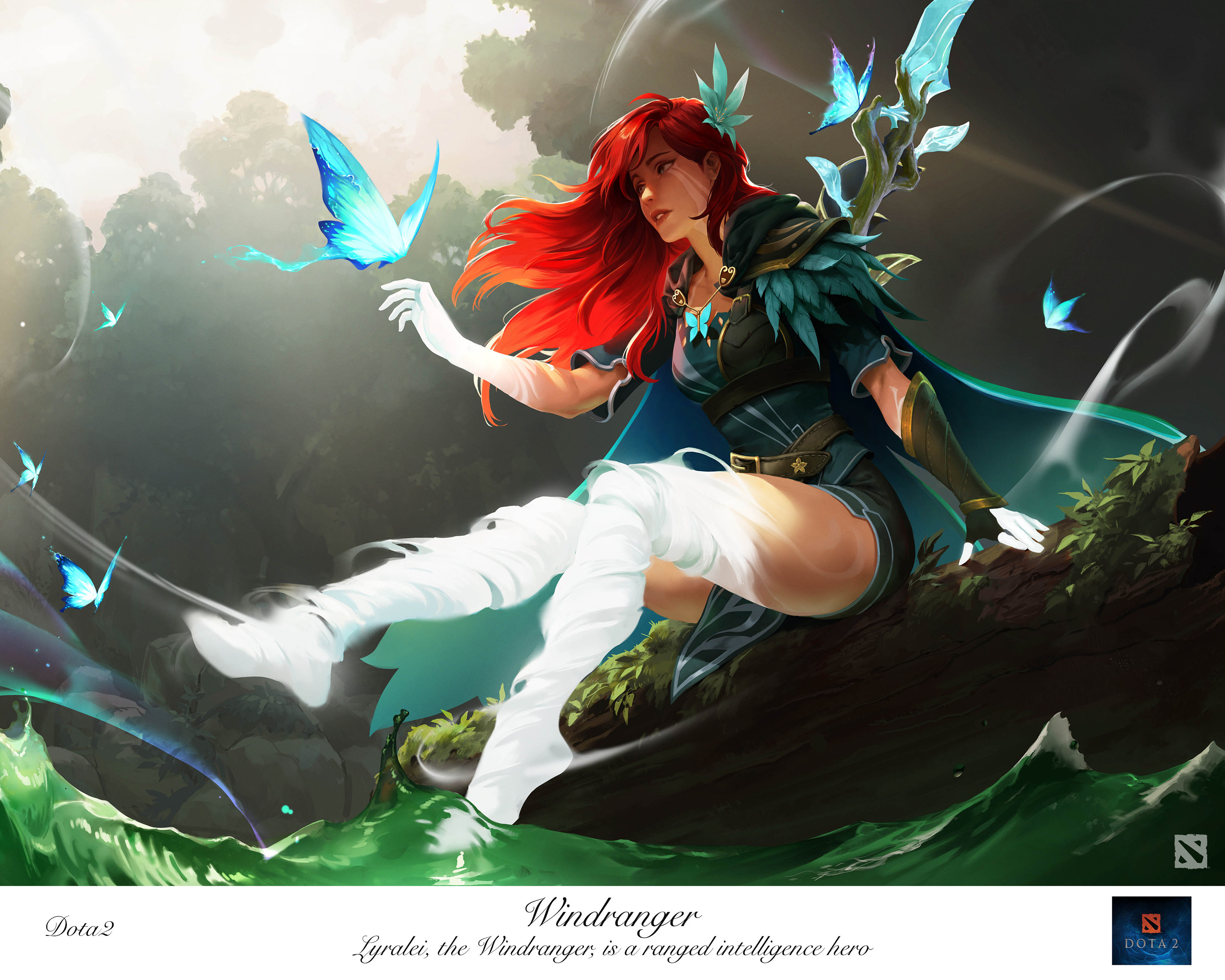 Windranger, Dota 2, Hero, Dota 2 Character, Watercolor Print , Dota Hero, windranger, Watercolor by Melixah - Etsy Denmark