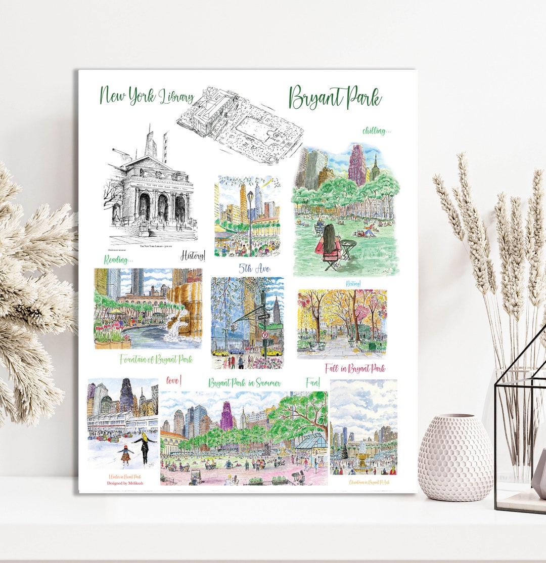 Bryant Park Map , Bryant Park ,spring, Summer,bryant Park All in One