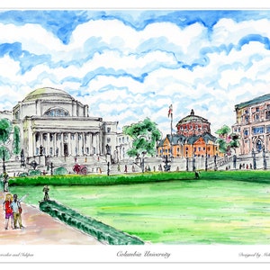 Columbia University,Columbia University print Columbia University art,  New York, Gramercy Park, cloud print, by awarded  artist Melixah
