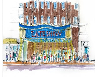 Ed Sullivan Theater, Broadway, Broadway Show ,Broadway , New York, by awarded  artist Melixah