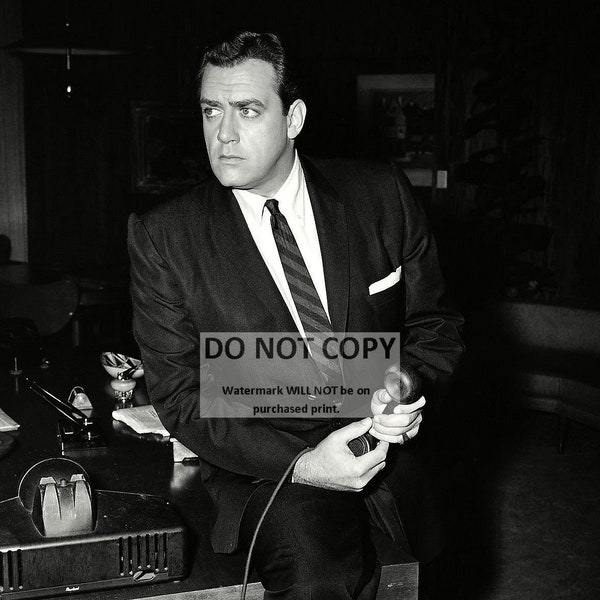 Raymond Burr in The TV Program "Perry Mason" - 5X7, 8X10 or 11X14 Publicity Photo (OP-650)