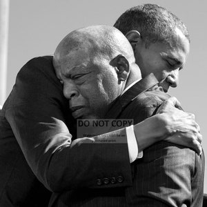 President Barack Obama Hugs John Lewis On Bloody Sunday Etsy