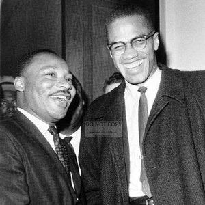 Dr. Martin Luther King, Jr. and Malcolm X Civil Rights Icons - 5X7, 8X10 or 11X14 Photo (WW-267)