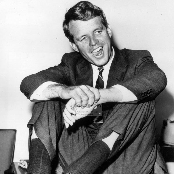 Robert Kennedy Relaxes During His Brother John's 1960 Presidential Campaign - 5X7, 8X10 or 11X14 Photo (AZ-998)