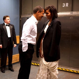 President Barack Obama & First Lady Michelle Share a Private Moment - 5X7, 8X10 or 11X14 Photo (EE-101)