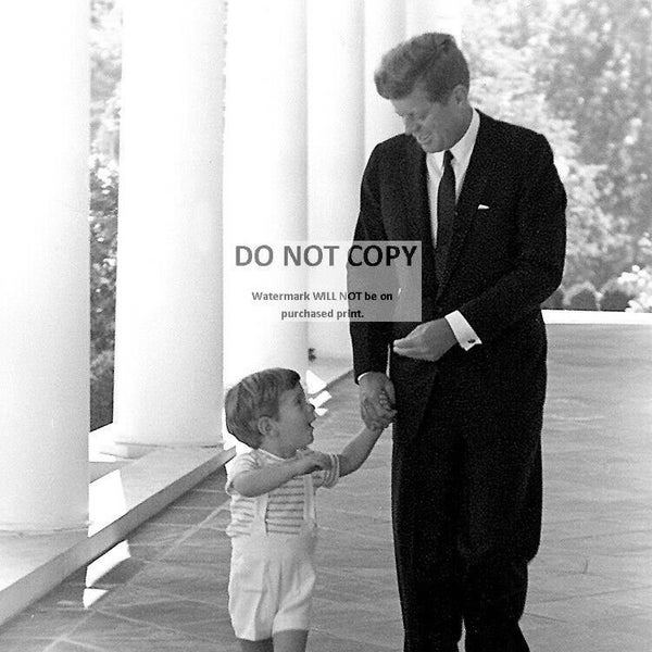 President John F. Kennedy with John, Jr. at the White House - 5X7, 8X10 or 11X14 Photo (AA-220)