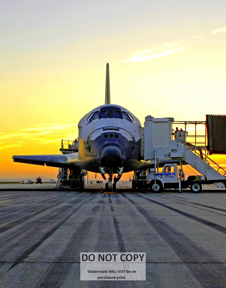 Space Shuttle Discovery Photo: Edwards AFB Sunrise NASA Print - Etsy