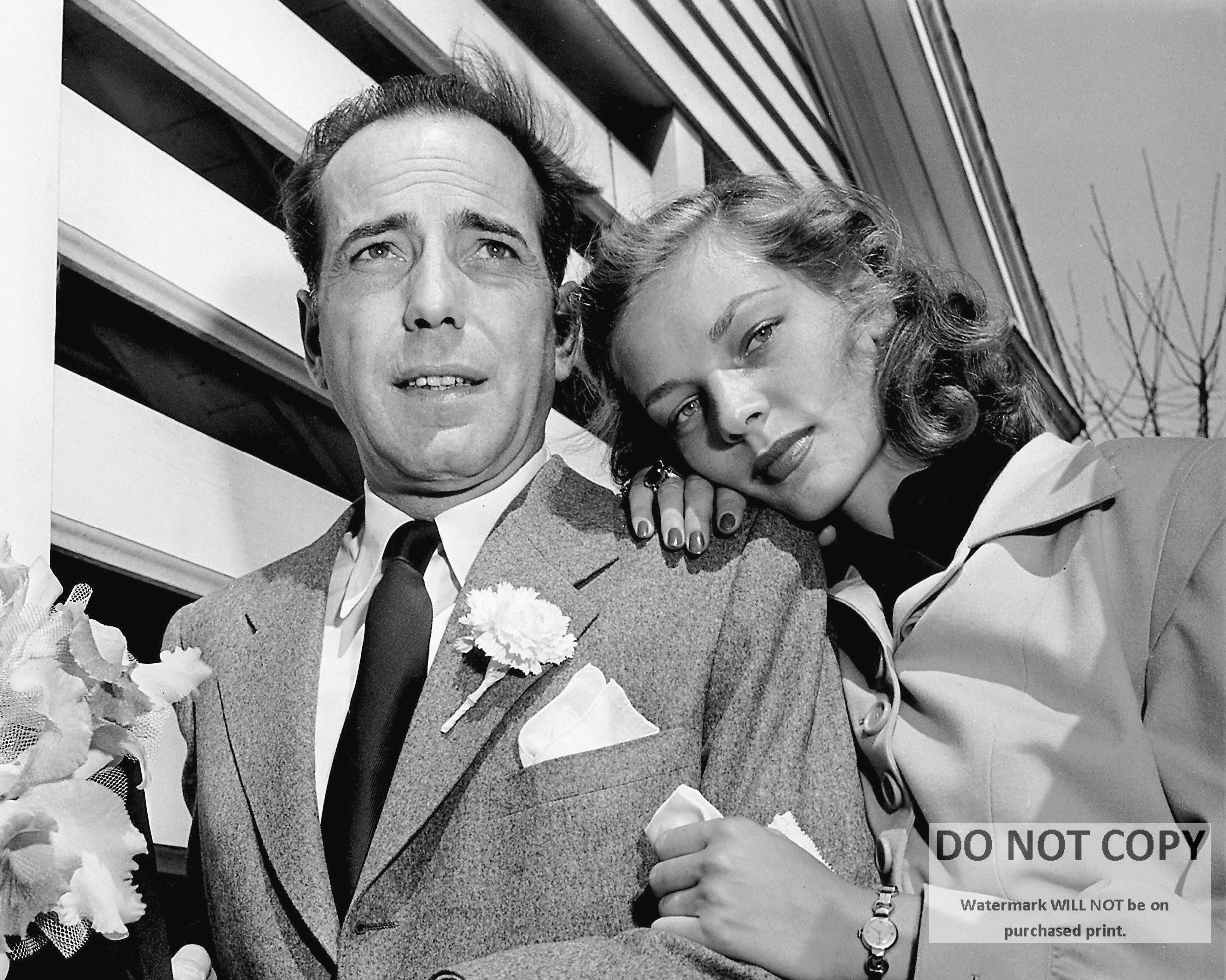 Humphrey Bogart & Lauren Bacall Wedding Day 1945 - 5X7, 8X10 or 11X14 ...