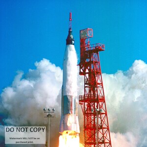 Launch of Friendship 7 (MA-6) From Pad 14 with Astronaut John Glenn Aboard - 5X7, 8X10 or 11X14 NASA Photo (EP-169)