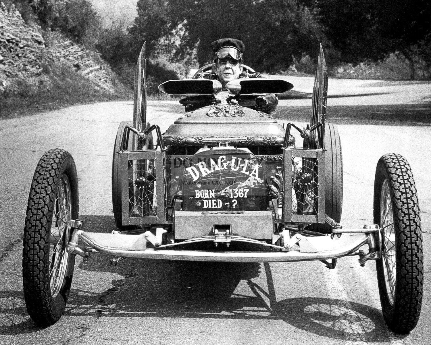 Fred Gwynne as herman Munster From the Munsters in the dragula Car