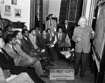 Albert Einstein Teaching Lincoln University Students in 1946 - 5X7, 8X10 or 11X14 Photo (EP-448)